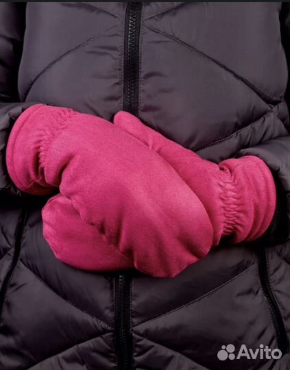 Варежки женские розовые
