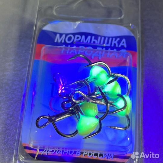 Крючки тройники с фосфорными напайками