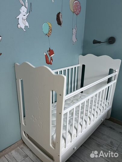 Кроватка детская с матрасом бу