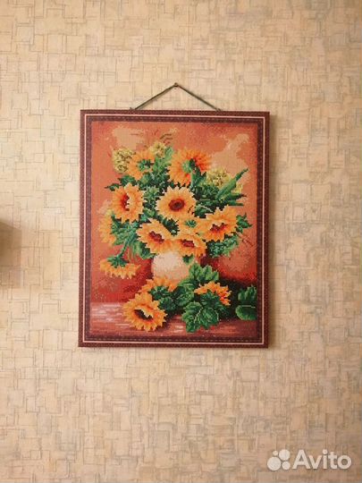 Алмазная мозаика готовая Подсолнухи