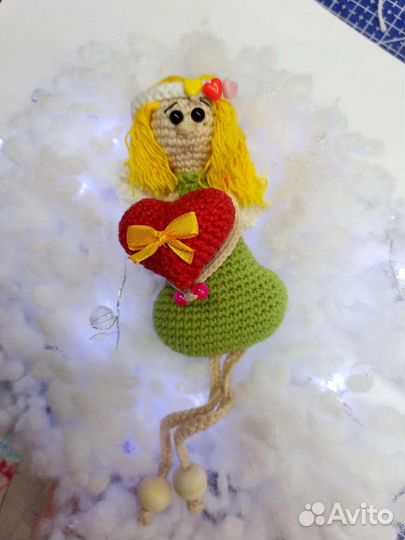 Вязанная игрушка, Валентинка