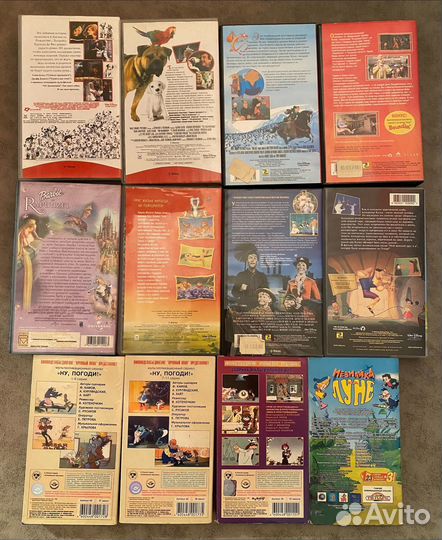 Видеокассеты VHS с мультиками