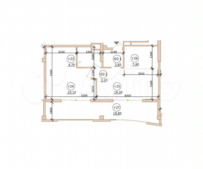 2-к. квартира, 70,2 м², 7/10 эт.