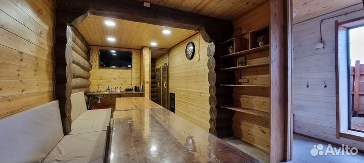 Русская баня на дровах с бассейном и чаном