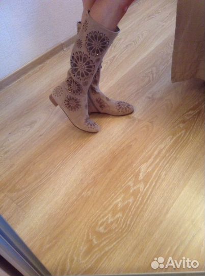 Сапоги новые. Натуральная замша