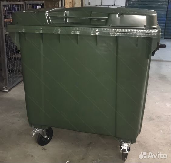 Мусорный евроконтейнер пластиковый 1100л П-1793