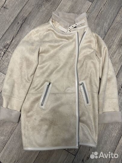 Дубленка авиатор удлиненная