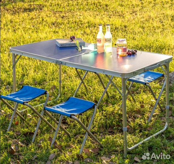 Стол складной туристический походный и 4 стула