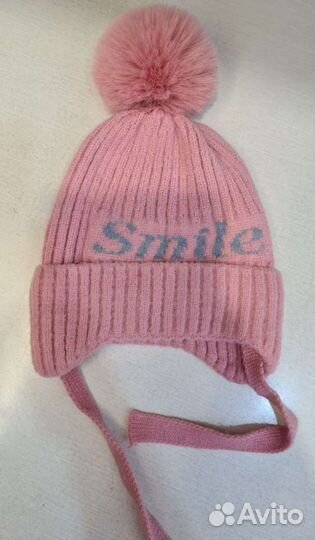 Шапка на девочку 2-3г