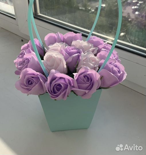 Букет из мыльных роз