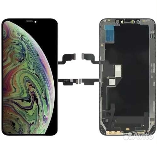 Дисплей для iPhone XS + тачскрин черный с рамкой