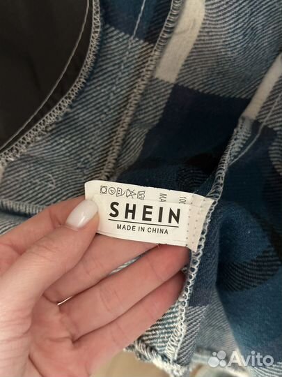 Рубашка фланелевая женская shein