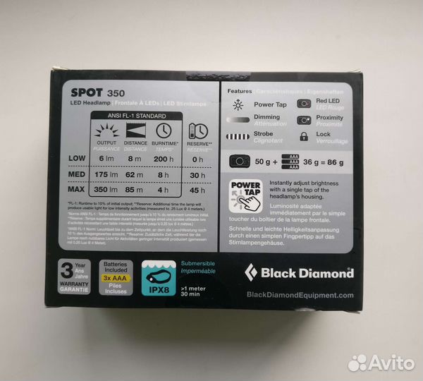 Фонарь налобный Black Diamond Spot 350