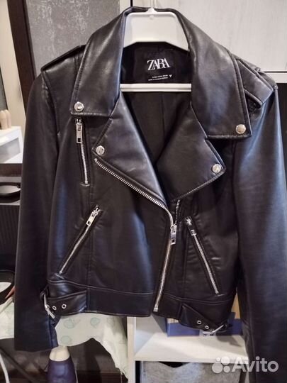 Кожаная куртка zara