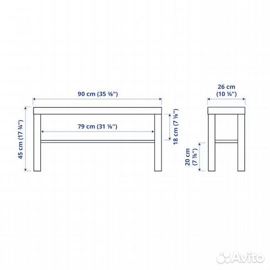Тумба под тв Лакк черный Икеа 90см