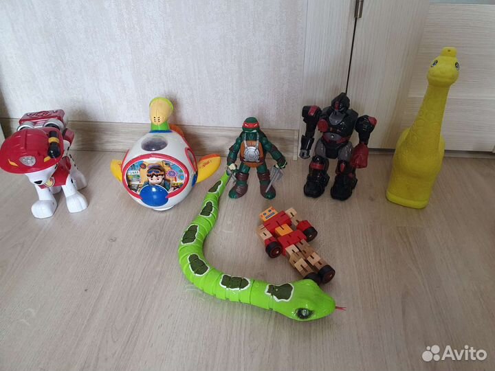 Кубики, буквы, черепашка нинзя, робот, патруль