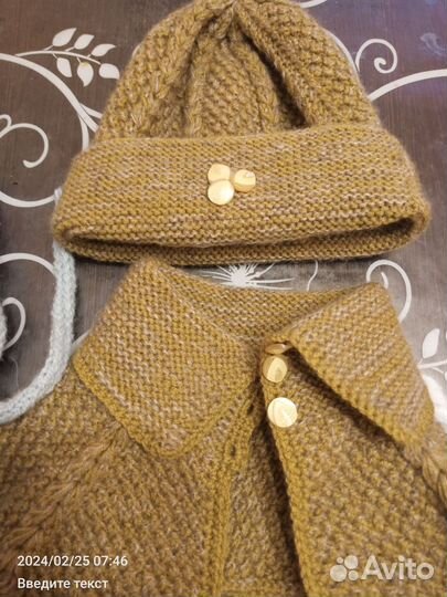 Комплект шапка и снуд ручной работы