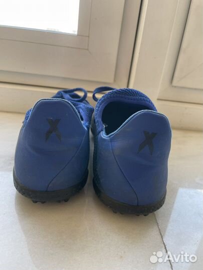 Бутсы adidas синие размер 38-39