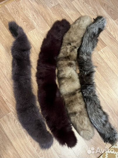 Воротник песца мех