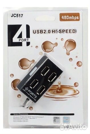USB-разветвитель (Хаб) JC517B 4USB Ports 2.0