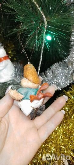 Ватные елочные игрушки