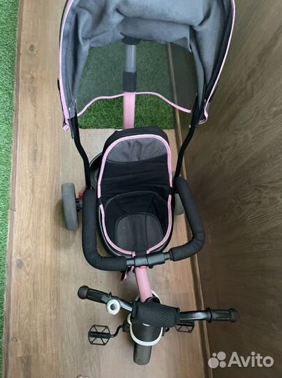 Коляска велосипед с ручкой