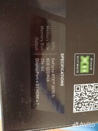 Видеокарта GeForce rtx 3070 Ti