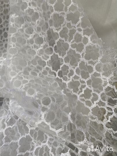 Тюль белая новая