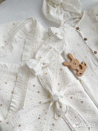 Муслиновый комплект на выписку Evafoxy