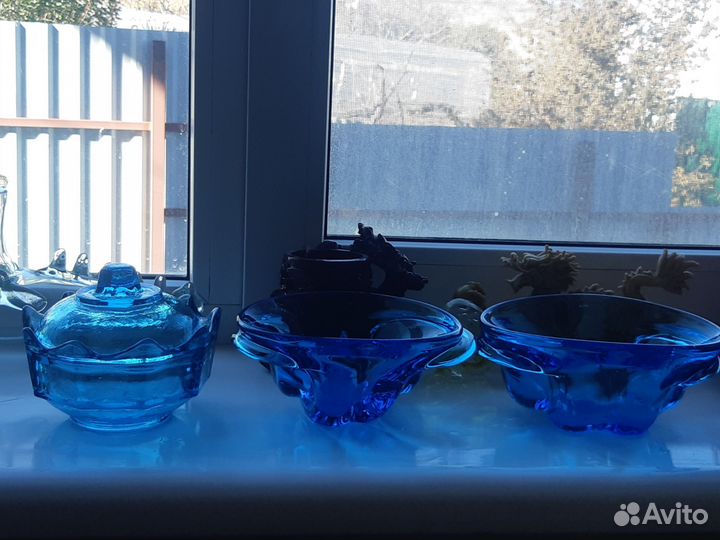 Вазы купоросное стекло