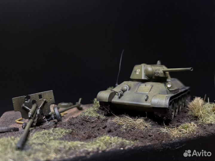 Диорама с танком т34