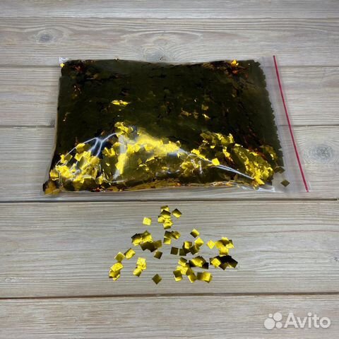 Конфетти золотое супер мелкое 5мм х 5мм