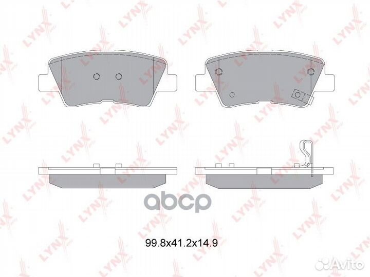 Колодки торм. диск. задн. hyundai Elantra 1.6-1