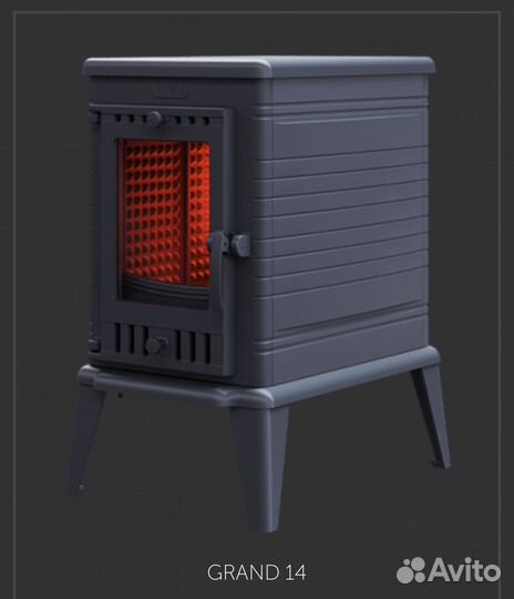 Чугунная печь камин Гефест grand 14