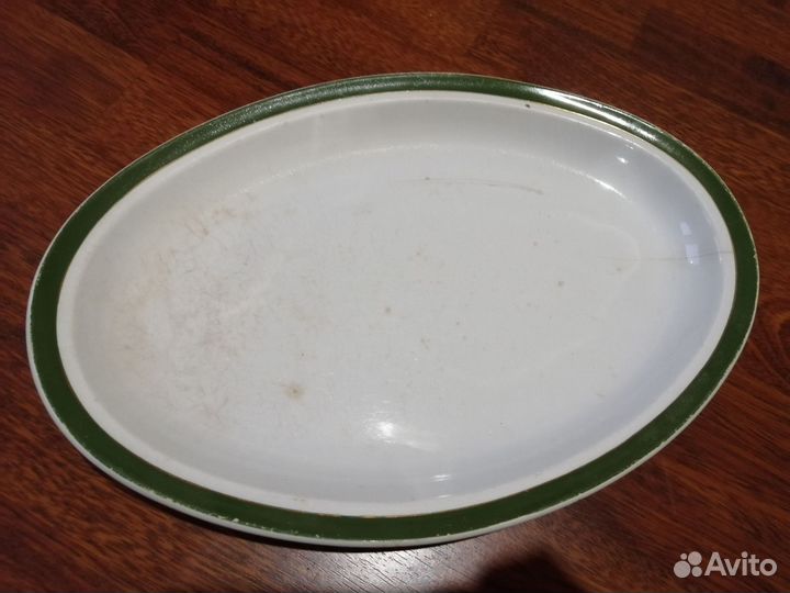 Блюдо антикварное фарфоровое
