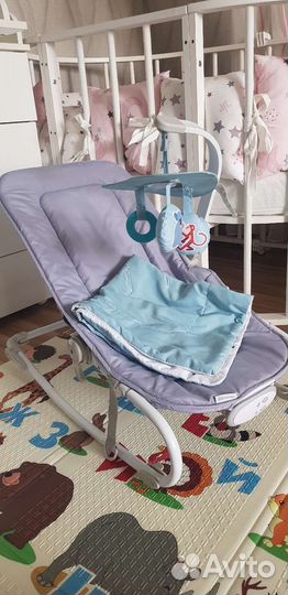 Шезлонг детский с вибрацией и музыкой