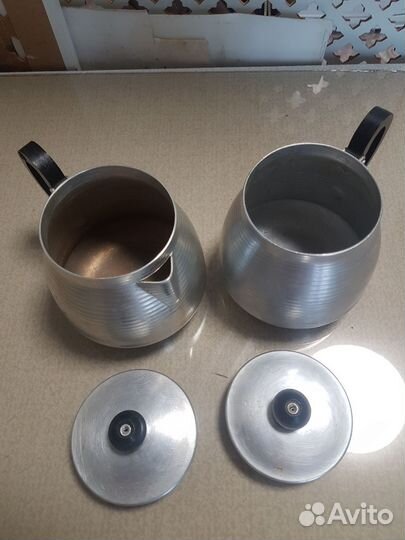 Чайник заварной и сахарница СССР металлические