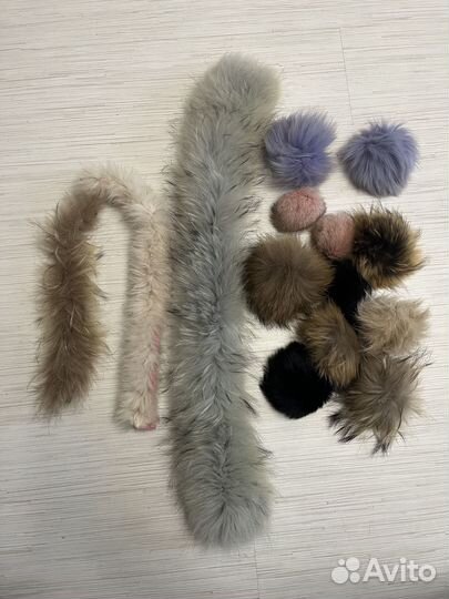 Помпоны из натурального меха