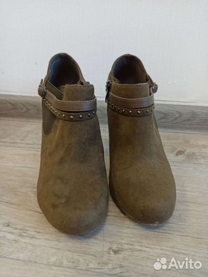 Ботильоны женские 38 размер натуральная замша