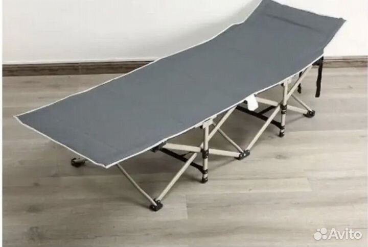 Раскладушка туристическая усиленная складная