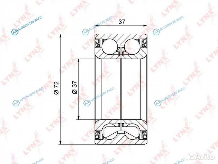 WB-1186 Комплект подшипника ступицы колеса перед