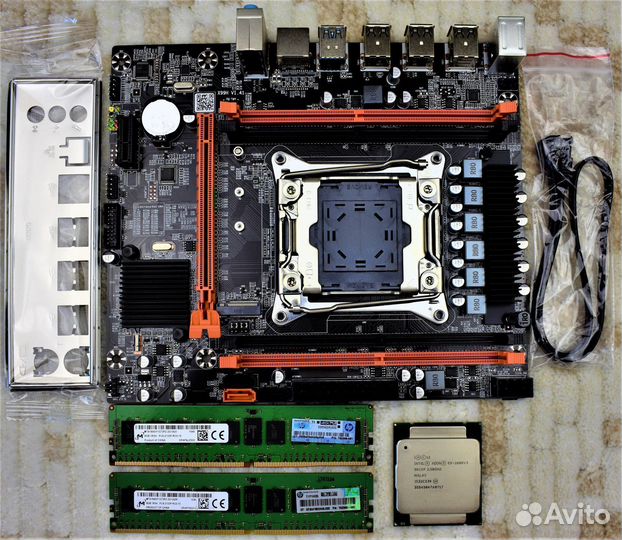 Новый комплект 2011 X99+Xeon E5 2680 v3 16 GB DDR4