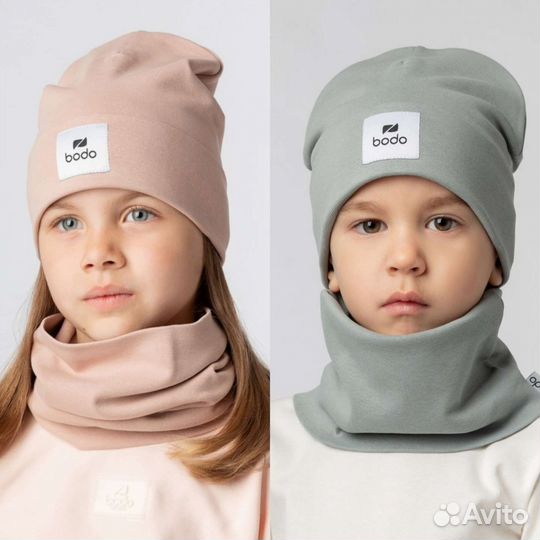 Комплект (шапка+снуд двухслойные) bodo