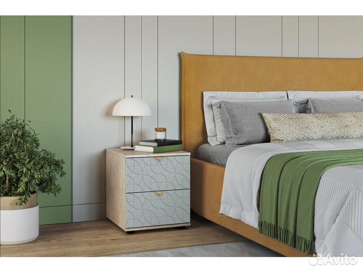 Тумба прикроватная Монблан-1 Lunge Mentol