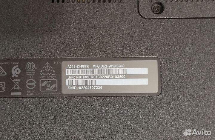 Ноутбук Acer Aspire A315-53 SSD для работы и игр