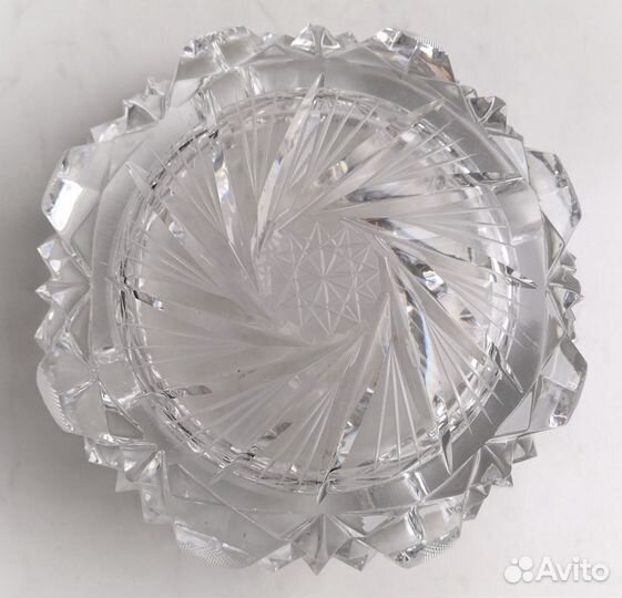 Ваза, пепельница хрустальная, Чехия