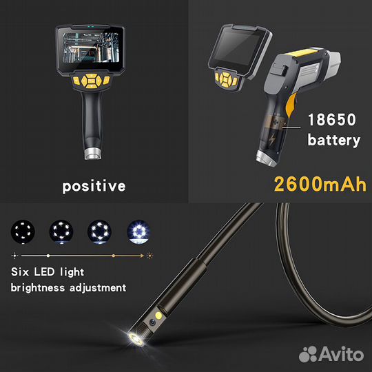 Эндоскоп 2 камеры 5 метров + монитор