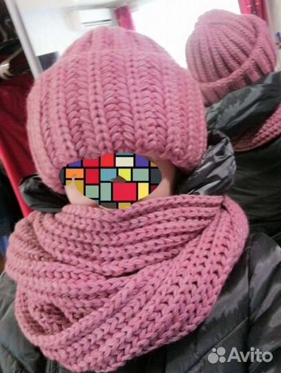 Комплект шапка и снуд