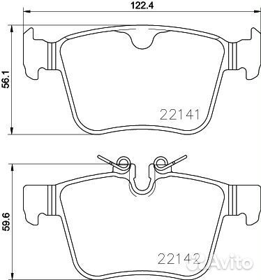 Колодки тормозные дисковые задние для PF 4336