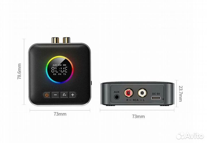 Bluetooth Трансмиттер Ресивер RGB. M10